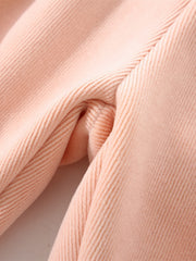 Girls Corduroy Thickened Jogger Pants for Winter