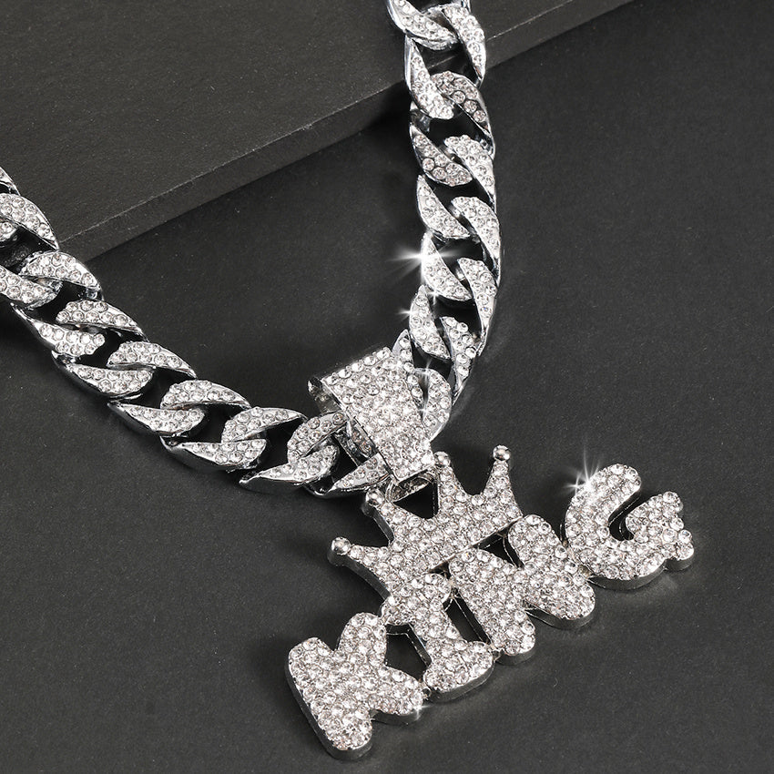 Crown KING Pendant with Cuban Chain