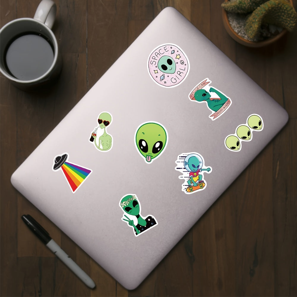 100pcs Alien Stickers Vinyl Waterproof Stickers Decals Scrapbook