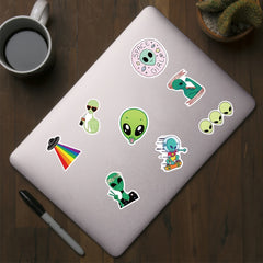 100pcs Alien Stickers Vinyl Waterproof Stickers Decals Scrapbook
