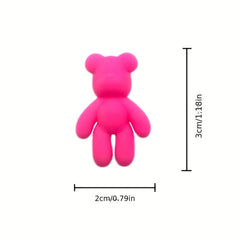 8pcs Bear Shoes Decoration Charms For Slipper Sandals DIY Shoes Pins
