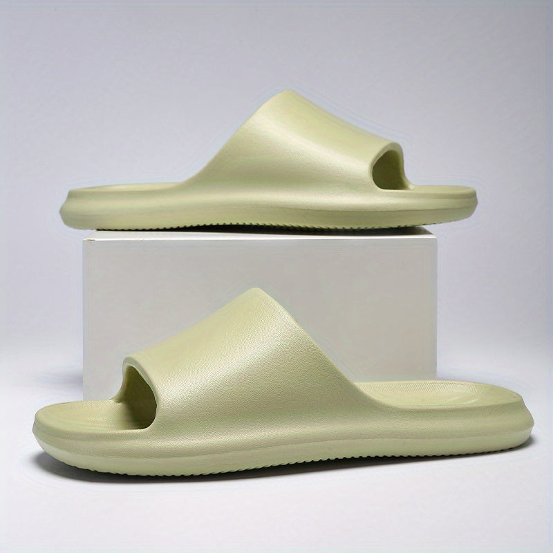Women's Lightweight Solid Slides Open Toe Slip On Shoes