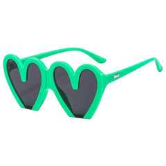 Heart Shape Street Style Sunglasses with Hard Case