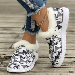 Women's Christmas Snow Boots Plush Comfort Flats