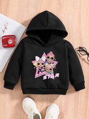 Baby Stylish Star Girls Graphic Sweatshirt Kids Spring Autumn Hoodie