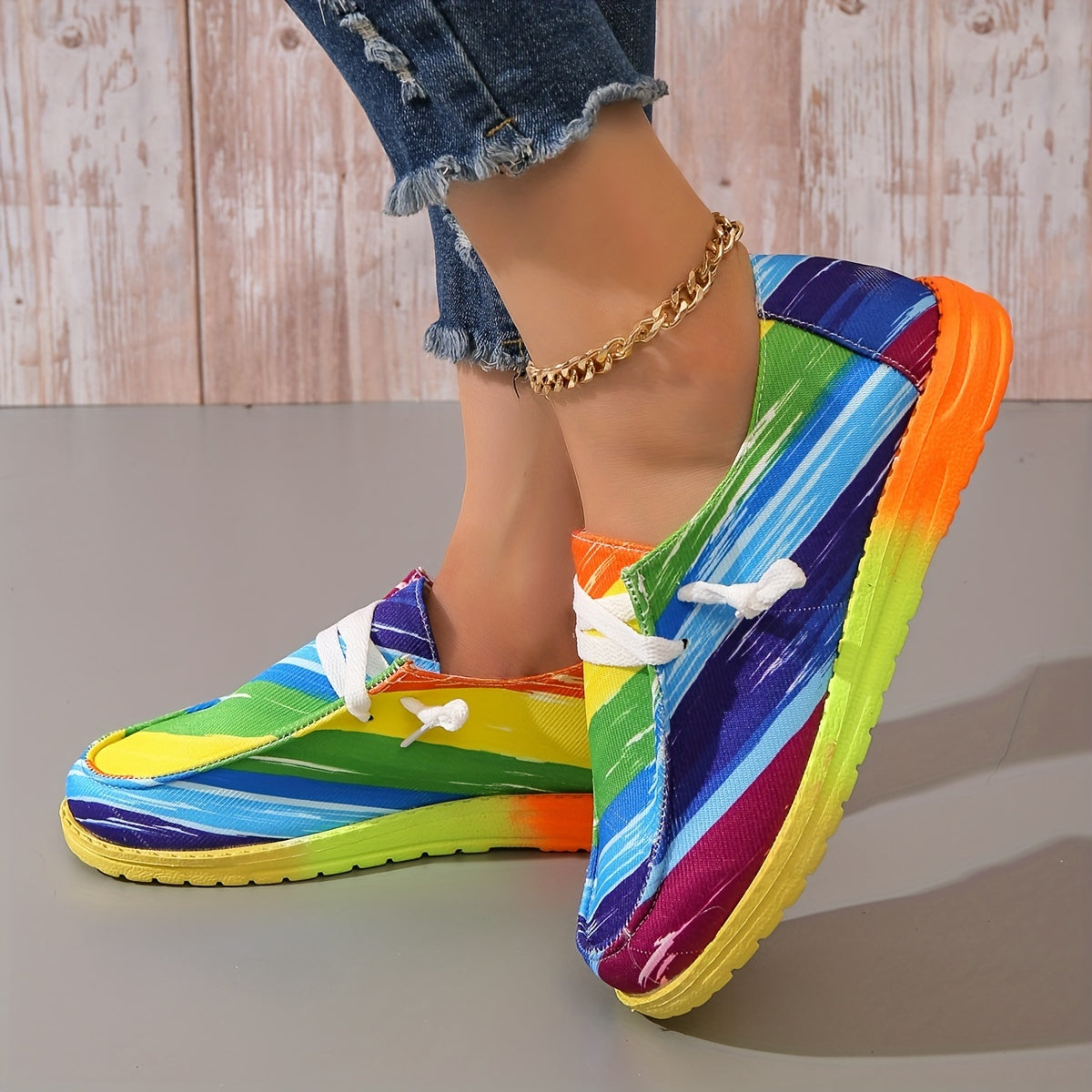 Women's Colorful Canvas Lace Up Low Top Shoes