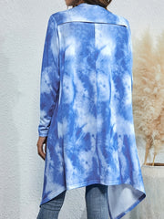 Tie Dye Long Sleeve Open Front Cardigan