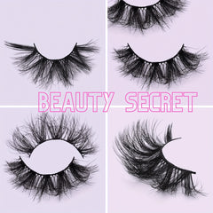 3 Pairs Fluffy Cat Eye False Eyelashes Thick Cluster Faux Mink Lashes