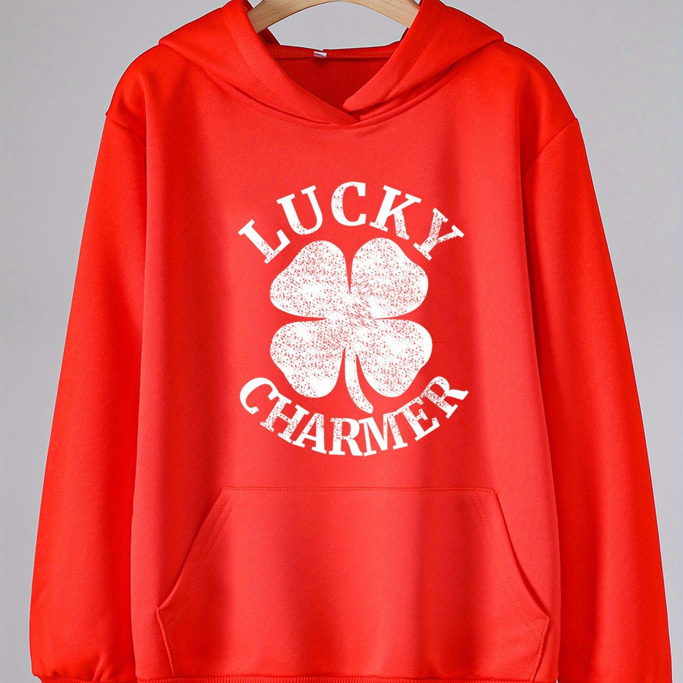 Clover Graphic Hoodie For Girls Spring Fall Sports Gift