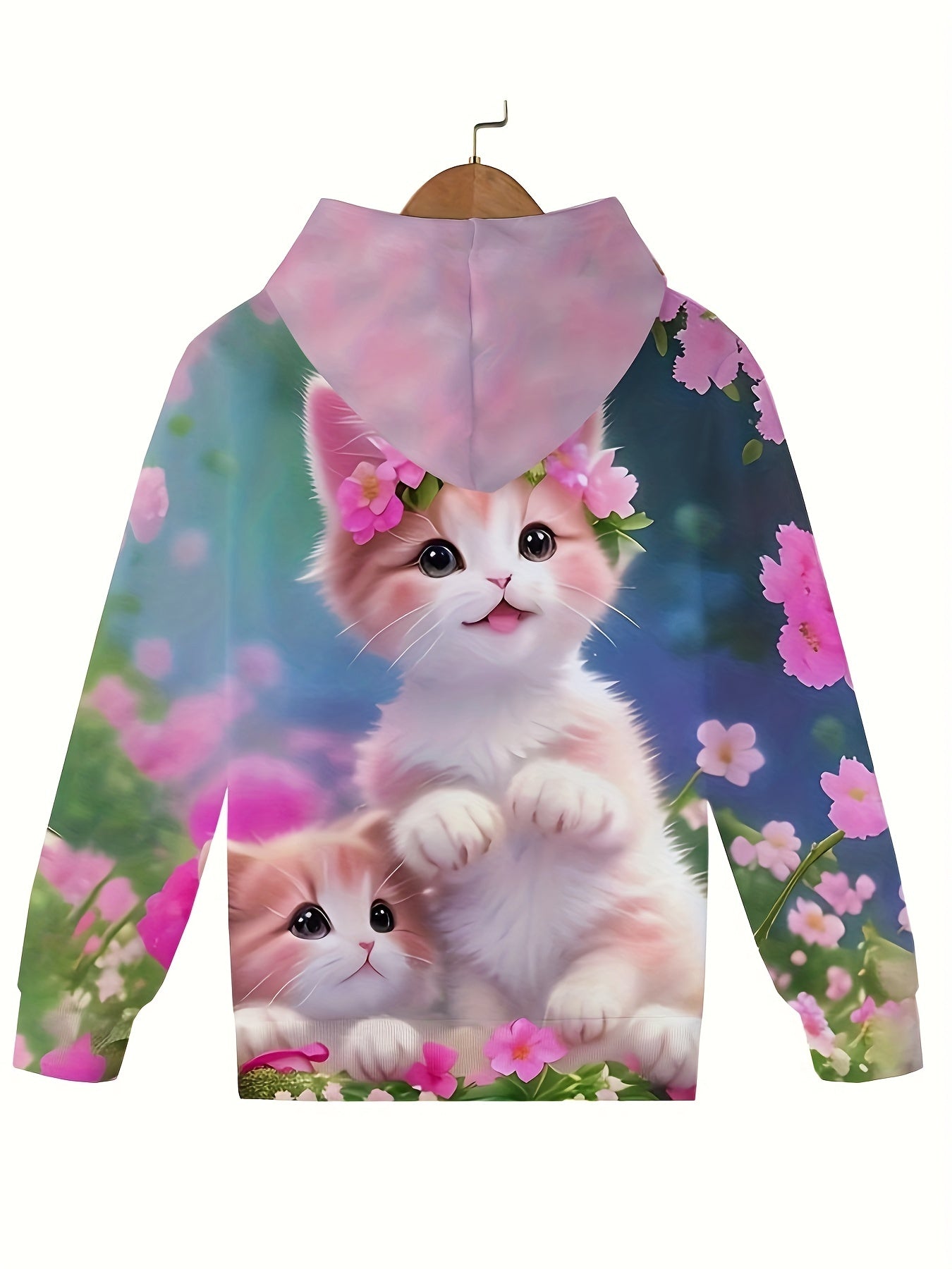 Flower Garden Graphic Hoodie Sweatshirt for Kids