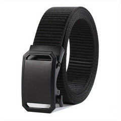 Men's Nylon Belt Alloy Outdoor Automatic Plate Buckle Belt