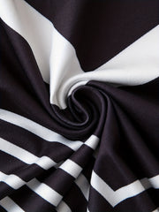 Colorblock Stripe Print V Neck Plus Size Tank Top