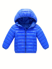 Boys Winter Warm Hooded Coat Light Jacket Outerwear
