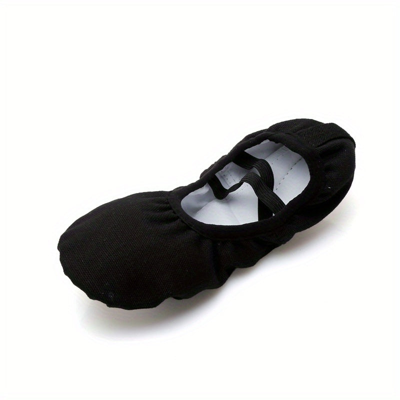 Girls Solid Slip On Ballet Shoes Anti Slip Soft Sole Dancing Practice Shoes