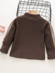 Girls' Solid Turtleneck Pullover Sweater