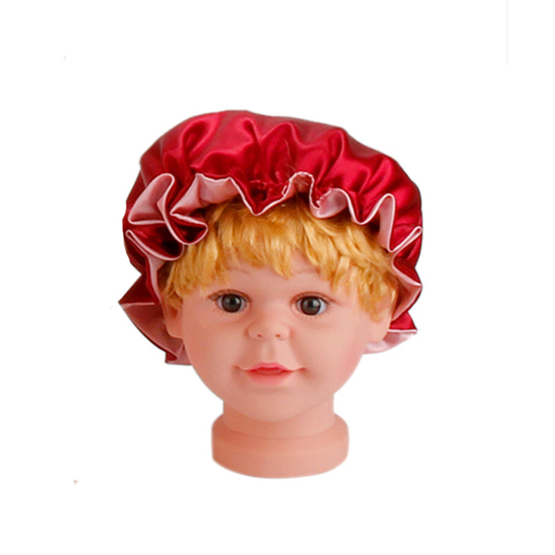Baby Satin Bonnet Elastic Sleeping Cap for Toddler Boys and Girls