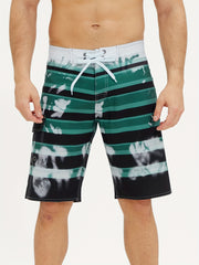 Stripe Print Beach Shorts Men's Swim Trunks Quick Dry Swimwear