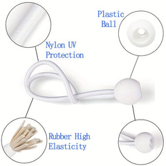 30pcs Ball Bungee Cords Tarp Canopy Bungee Balls Elastic Bungees