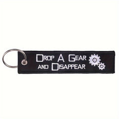 Motorcycle Key Chain Drop A Gear Embroidery Key Tag
