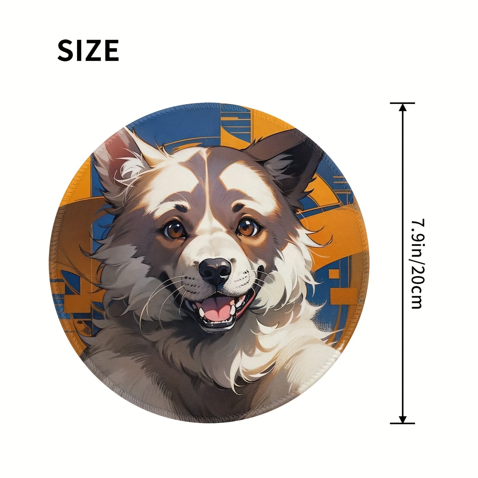 Goofy Dog Pattern Mouse Pad 20x20cm for eSport Work from Home