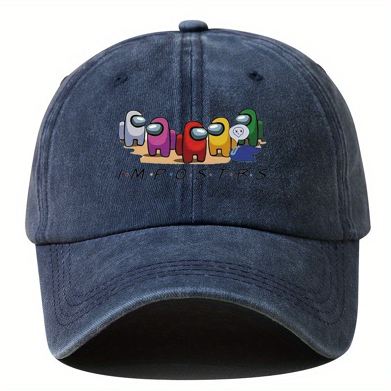 Cartoon Print Baseball Cap Outdoor Sun Hat For Men And Women