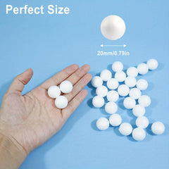 30pcs 0.8inch Foam Craft Balls for Arts & Ornaments Polystyrene Round Balls