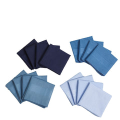 Men's Pocket Handkerchiefs 5pcs Assorted Colors Light Dark Teal Brown