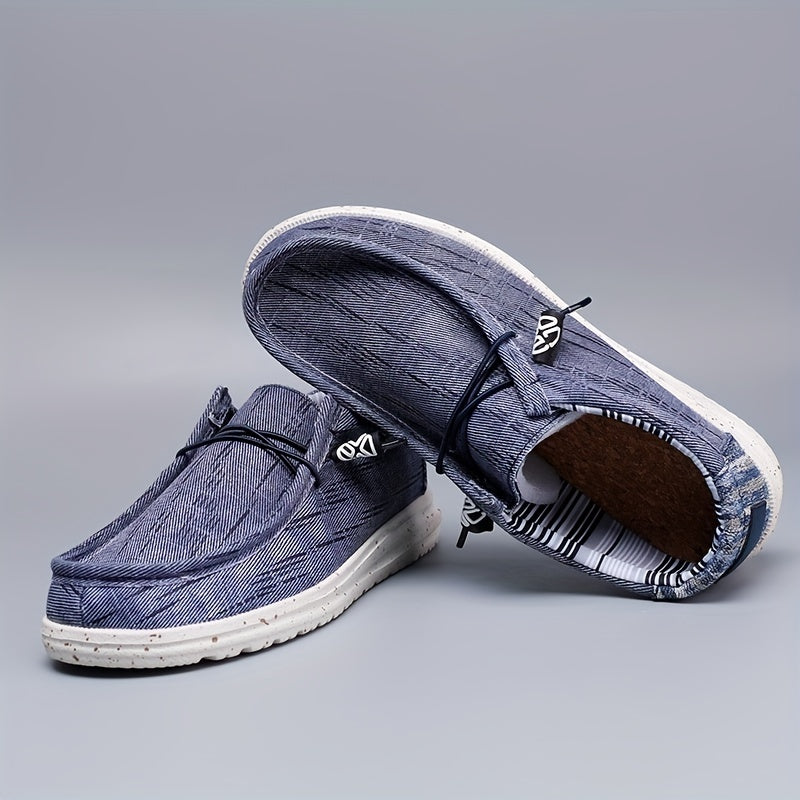 Men's Breathable Slip On Loafer Shoes Lightweight Canvas Sneakers
