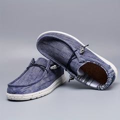 Men's Breathable Slip On Loafer Shoes Lightweight Canvas Sneakers