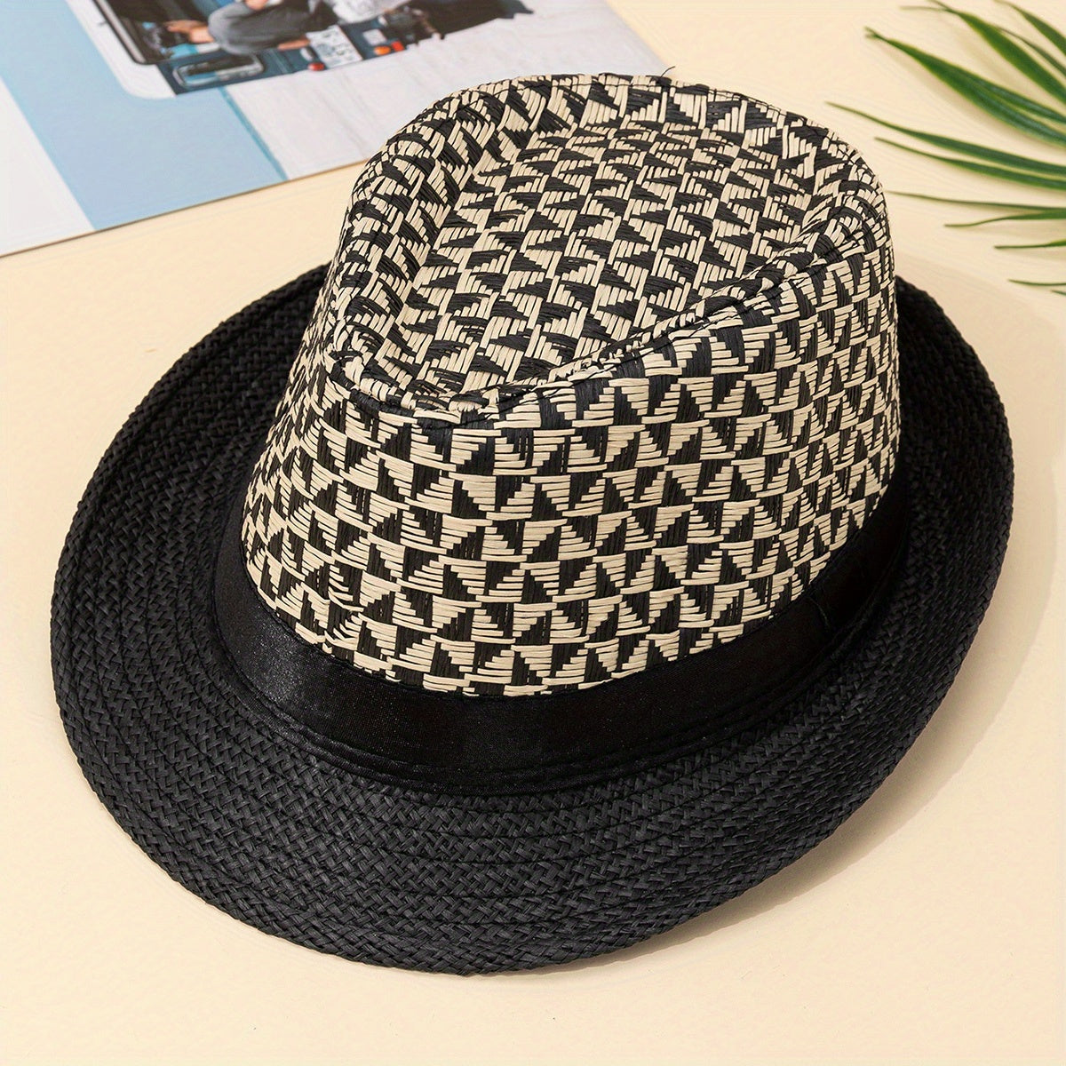 Men's Summer Straw Hat Outdoor Sunshade Hat Jazz Hat