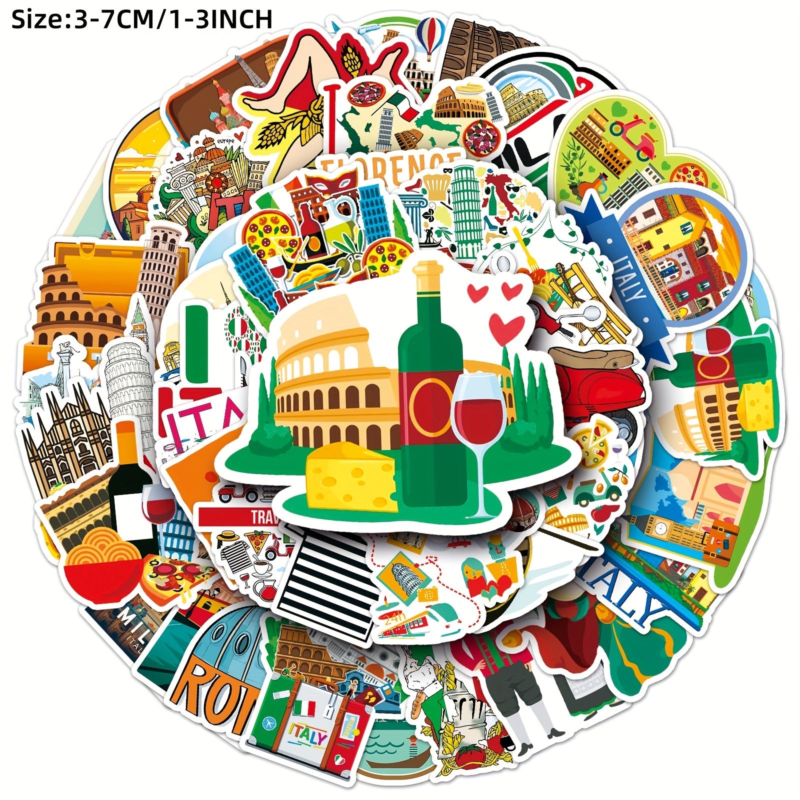 50pcs Italian Graffiti Stickers for Laptop Helmet Water Cup DIY D
