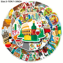 50pcs Italian Graffiti Stickers for Laptop Helmet Water Cup DIY D