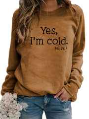 Casual Crew Neck Long Sleeve Sweatshirt Women's Clothing