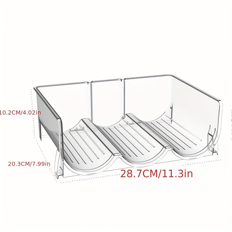 Transparent Red Wine Rack Stackable Storage Holder Organizer For Kitchen