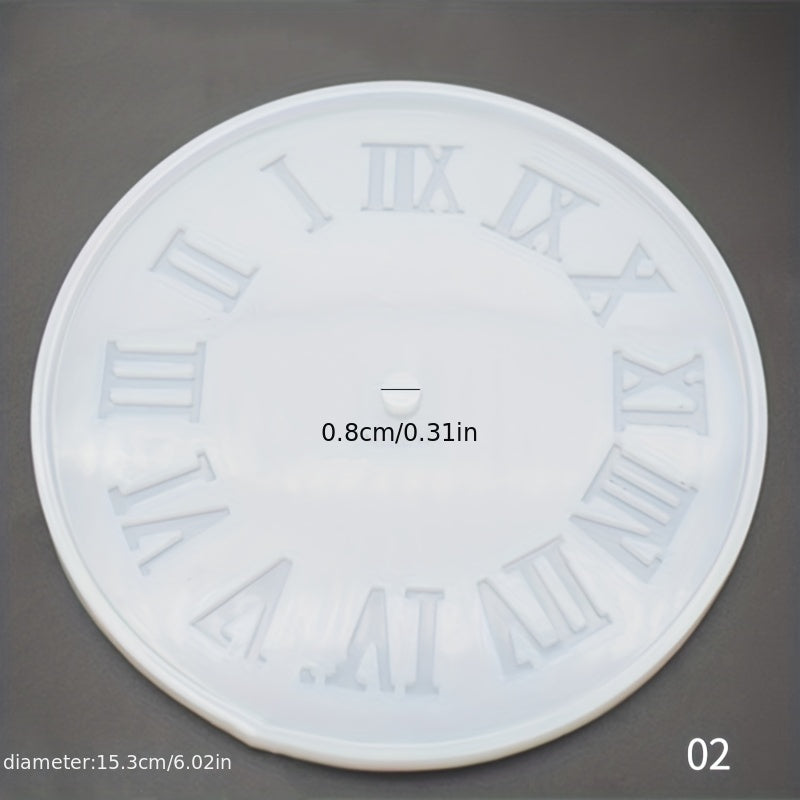 Clock Resin Mold Roman & Arabic Numerals Hanging Silicone Mold for Epoxy DIY