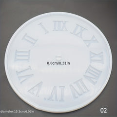 Clock Resin Mold Roman & Arabic Numerals Hanging Silicone Mold for Epoxy DIY