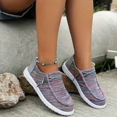 Casual Flat Sneakers Lightweight Slip On Walking Shoes