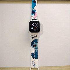 Stitch LED Digital Watch Sporty Band Stylish Comfortable Daily Wear Gifting