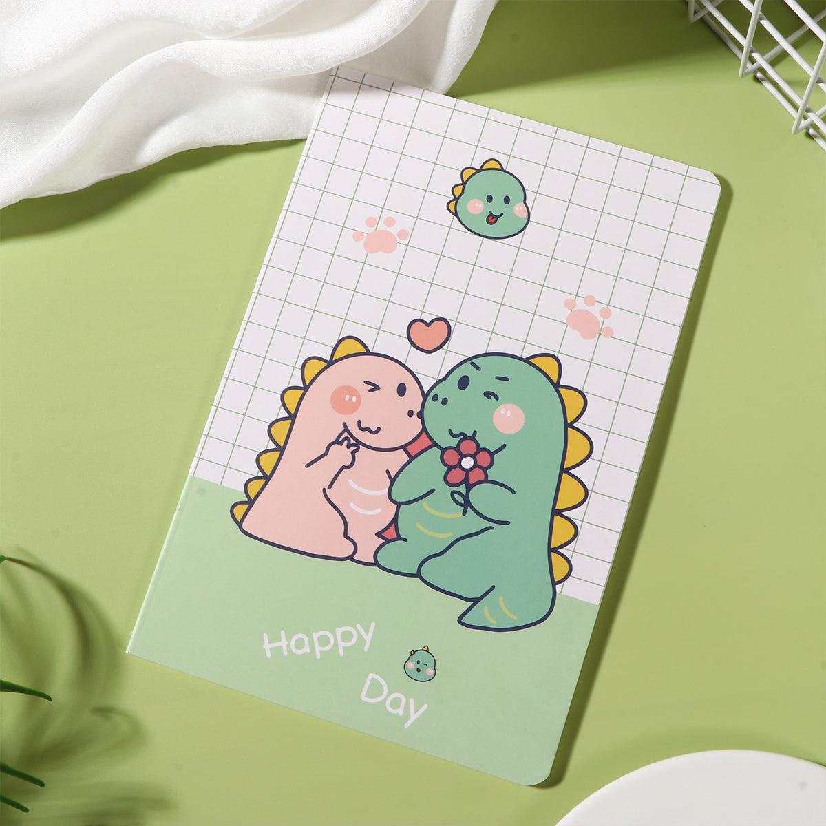 Cute Dino A5 Notebook 30 Pages, Kids Journal, Drawing Pad, Stationery Gift