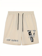 King Of York Men's Comfy Solid Elastic Waist Shorts