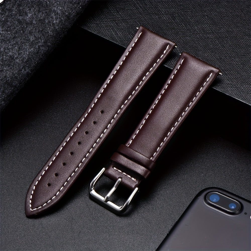 1pc Business PU Leather Strap 18 20 22 24mm Watch Strap