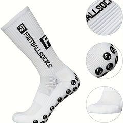 Men's Silicone Non-slip Mid-calf Football Socks