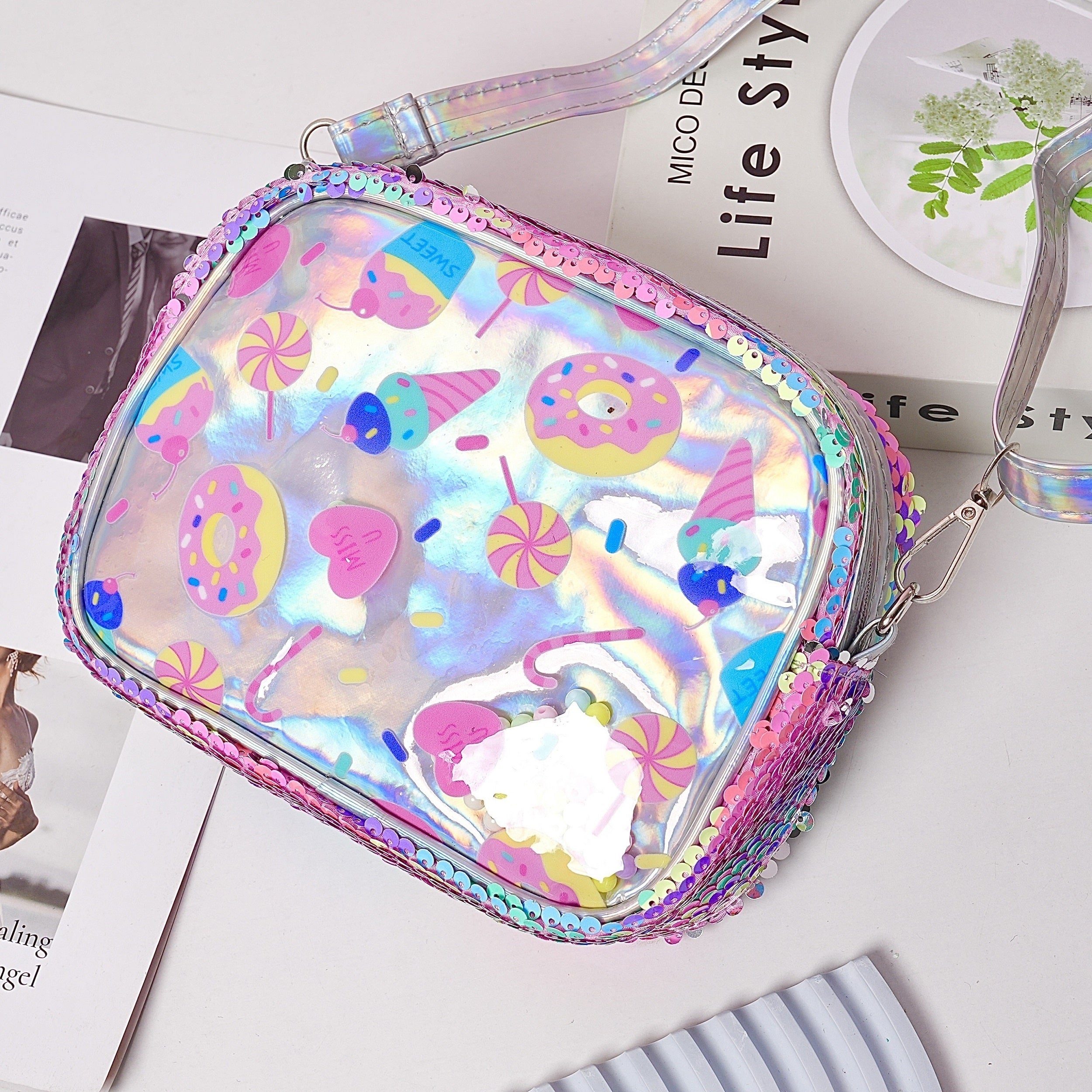 Cartoon PVC Shoulder Bag Kids Princess Crossbody Bag
