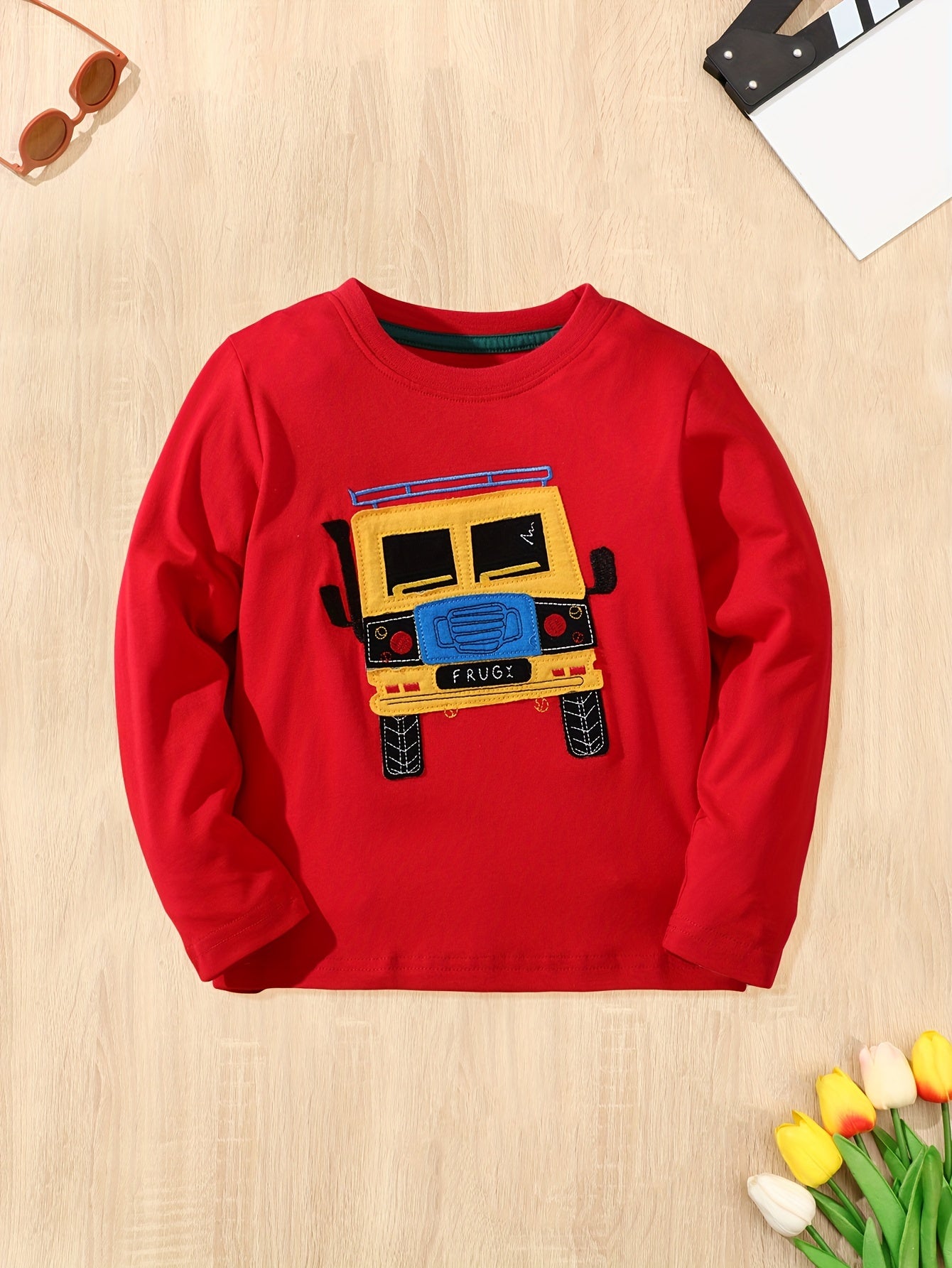 Boys' Car Pattern Long Sleeve T Shirt for Fall and Winter