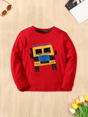 Boys' Car Pattern Long Sleeve T Shirt for Fall and Winter