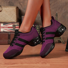 Women's Mesh Breathable Air Cushion Dance Sports Shoes Lightweight Non slip