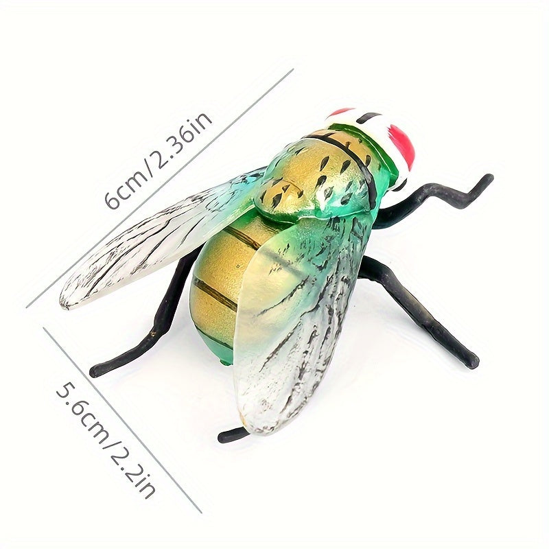 2pcs Simulation Insect Solid Animal Fly Model Cognitive Toy