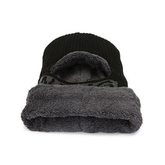 Winter Neck Warmer Fleece Thickened Hat Outdoor Coldproof Warm Knitted Woole