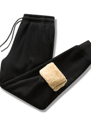 Men's Thickened Wool Warm Knit Drawstring Cropped Pants