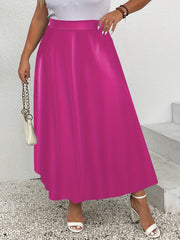 PU Leather High Rise Maxi Skirt
